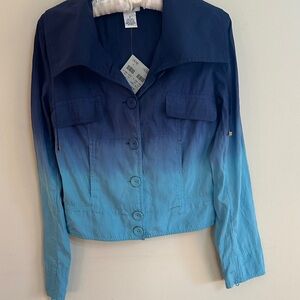 Vintage Cache NWT Vintage Ombre Silk‑Cotton Jacket – Size 2 (Style SKYPT)